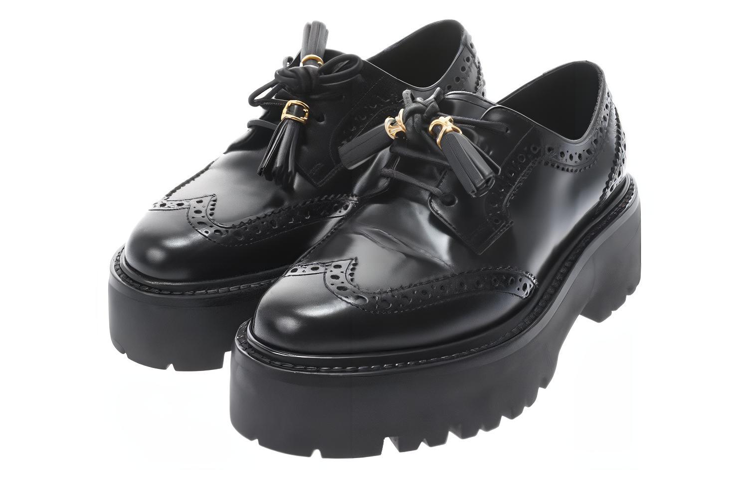 Lookbook (Women) CELINE Tassel Platform 'Black Leather' 348443602C.38NO