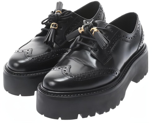(Women) CELINE Tassel Platform 'Black Leather' 348443602C.38NO Lookbook (Women) CELINE Tassel Platform 'Black Leather' 348443602C.38NO