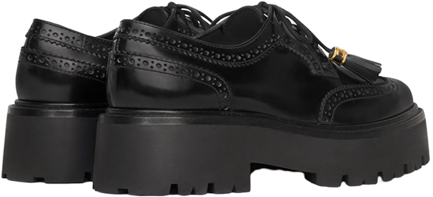 (Women) CELINE Tassel Platform 'Black Leather' 348443602C.38NO Purchase (Women) CELINE Tassel Platform 'Black Leather' 348443602C.38NO