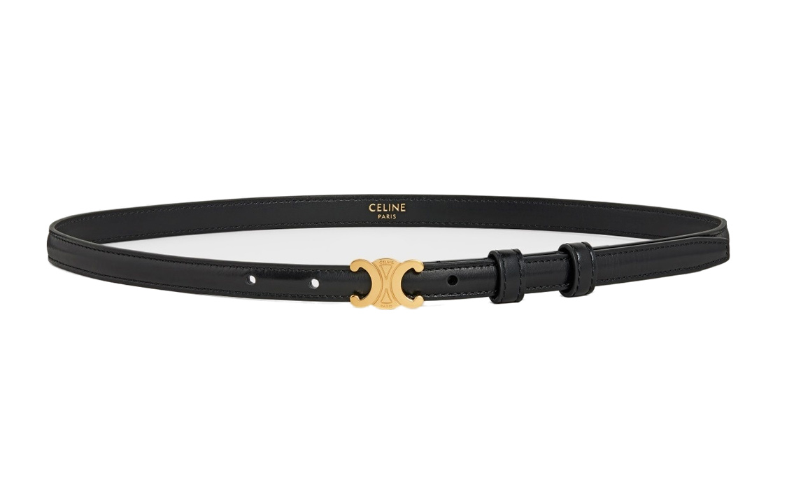 Lookbook (W) セリーヌ ティーン トリオンフ スムース レザー ベルト ブラック 1.3cm幅 45BA33A0138NO