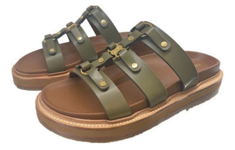 (W) CELINE Tippi 'Green Fashion Slides' 圖 3