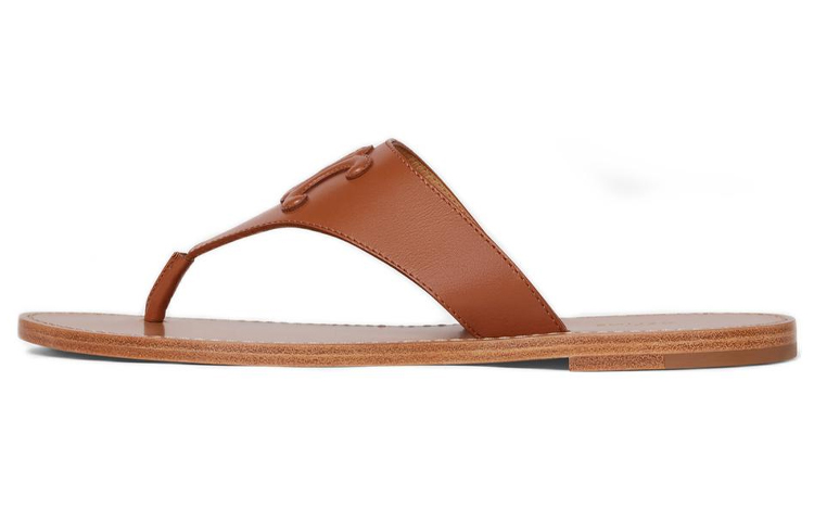 Buy (W) セリーヌ トーリングフラットサンダル (タン) 345743644C.04LU