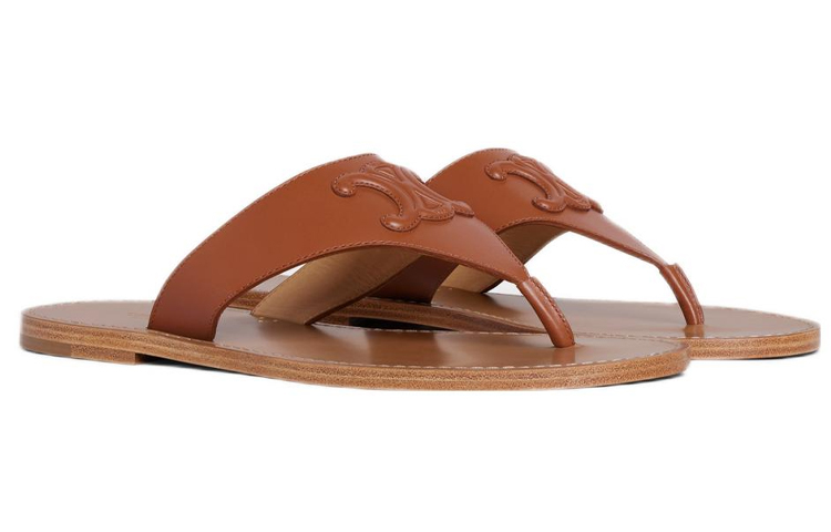 (W) CELINE Toe Ring Flat Sandal 'Tan' 圖 3