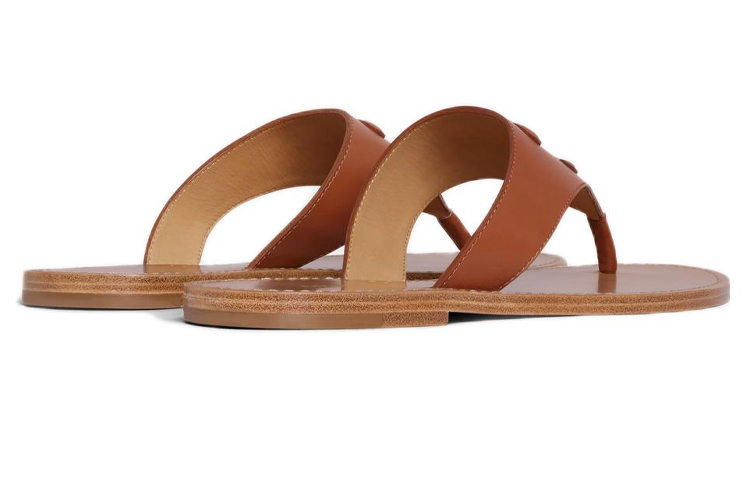 (W) CELINE Toe Ring Flat Sandal 'Tan' 圖 4