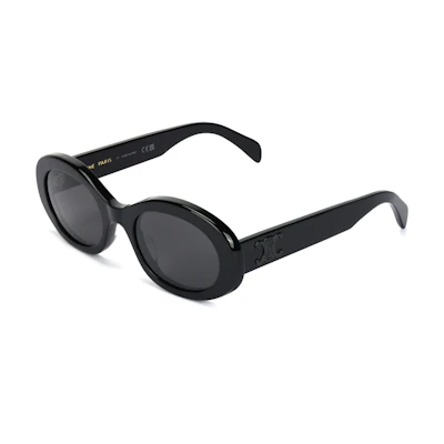 (Women) CELINE TRIOMPHE 01 Black Irregular Sunglasses with UV Protection. CL40194U-05A