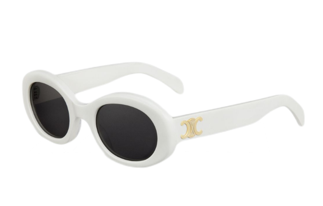(Women) CELINE TRIOMPHE 01 Acetate White Cat-Eye Sunglasses 4S194CPLB-01BC 圖 2
