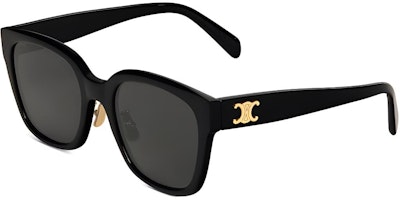 (Women) CELINE TRIOMPHE 05 Square Black Sunglasses with Logo Temple. 4S222CPLS-38NO (Women) CELINE TRIOMPHE 05 Square Black Sunglasses with Logo Temple. 4S222CPLS-38NO