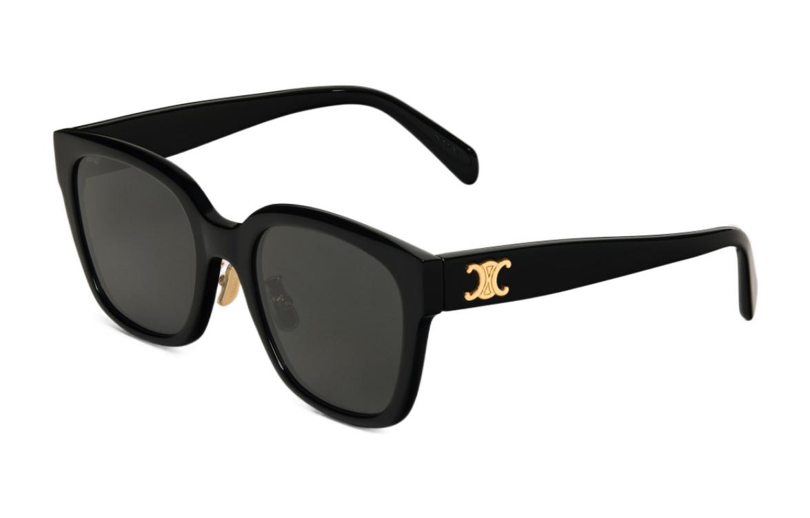 Order (W) Kacamata Hitam CELINE TRIOMPHE 05 Square dengan Logo di Tangkai. 4S222CPLS-38NO