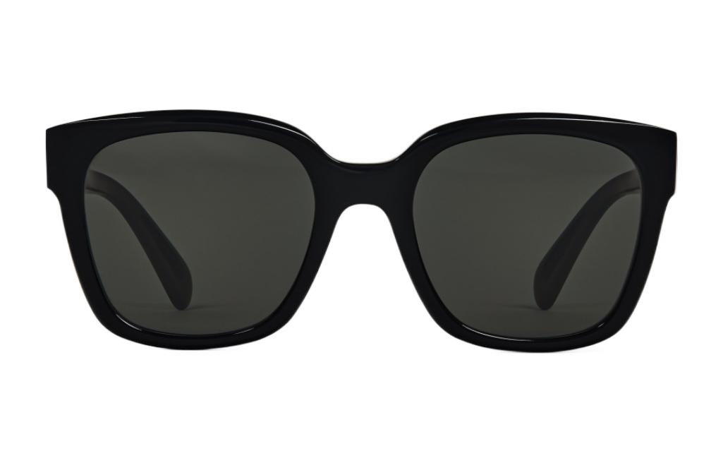 Lookbook (W) Kacamata Hitam CELINE TRIOMPHE 05 Square dengan Logo di Tangkai. 4S222CPLS-38NO