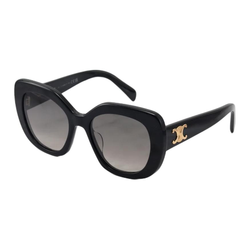 (Women) CELINE Triomphe 06 Square Acetate Sunglasses for Women - Black. CL40216 U-01F