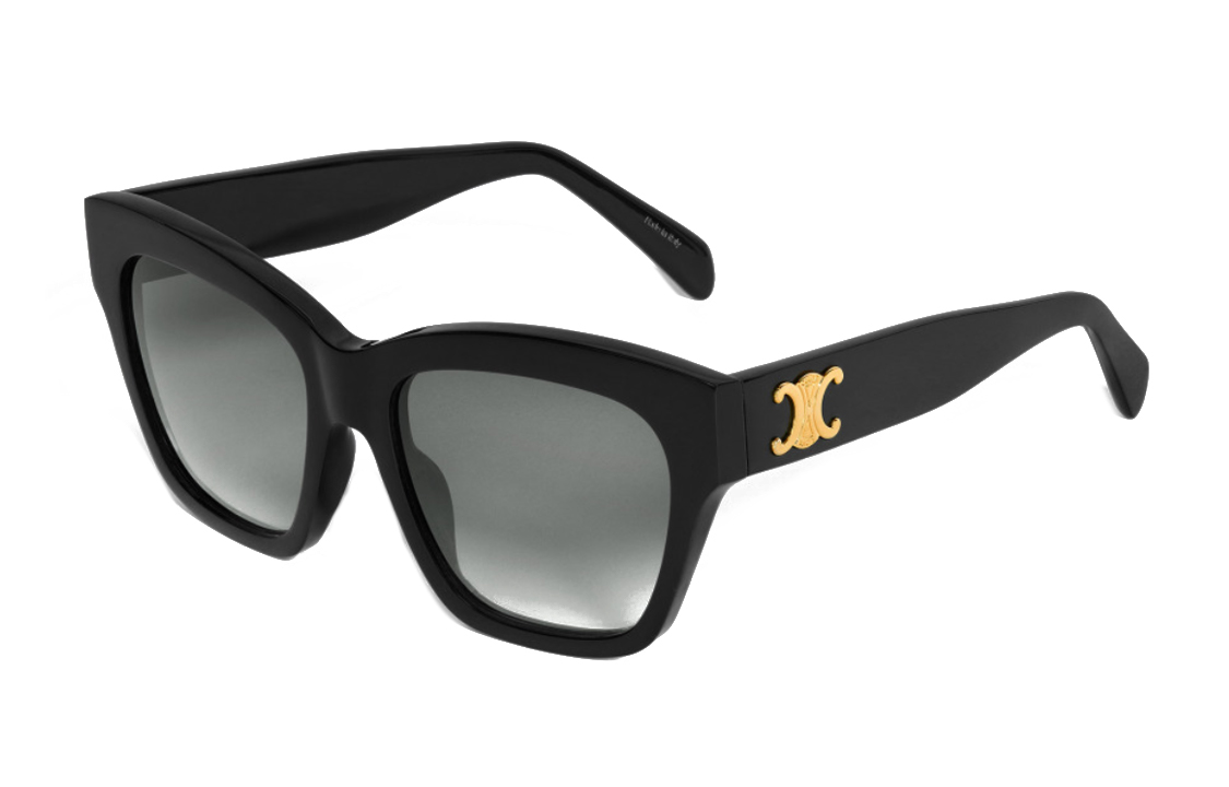 (Women) CELINE TRIOMPHE 09  Black Square Sunglasses Comfort Fit 4S253CPLB-38NO