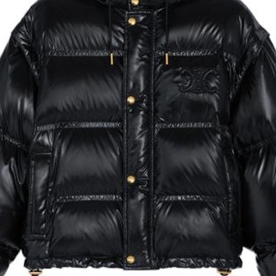 (Women) CELINE Triomphe Black Detachable Sleeve Hoodie Jacket. 2W661595K-38NO Sizing (Women) CELINE Triomphe Black Detachable Sleeve Hoodie Jacket. 2W661595K-38NO