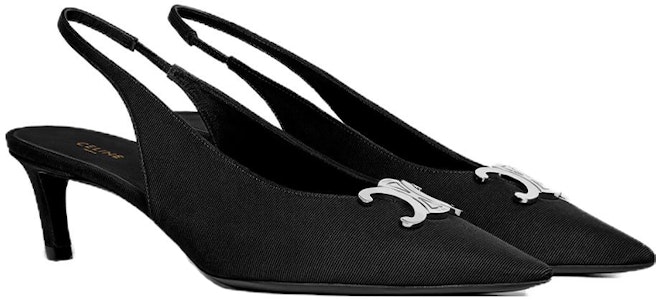 (W) CELINE Triomphe 'Elegant Black Kasut Tumit Kucing' 356832285C.38NO Order (W) CELINE Triomphe 'Elegant Black Kasut Tumit Kucing' 356832285C.38NO