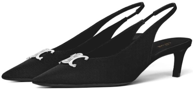 (W) CELINE Triomphe 'Elegant Black Kasut Tumit Kucing' 356832285C.38NO Purchase (W) CELINE Triomphe 'Elegant Black Kasut Tumit Kucing' 356832285C.38NO