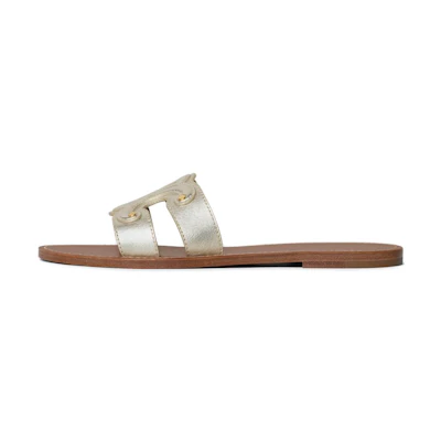 (W) CELINE Triomphe 'Gold Mule Slides'