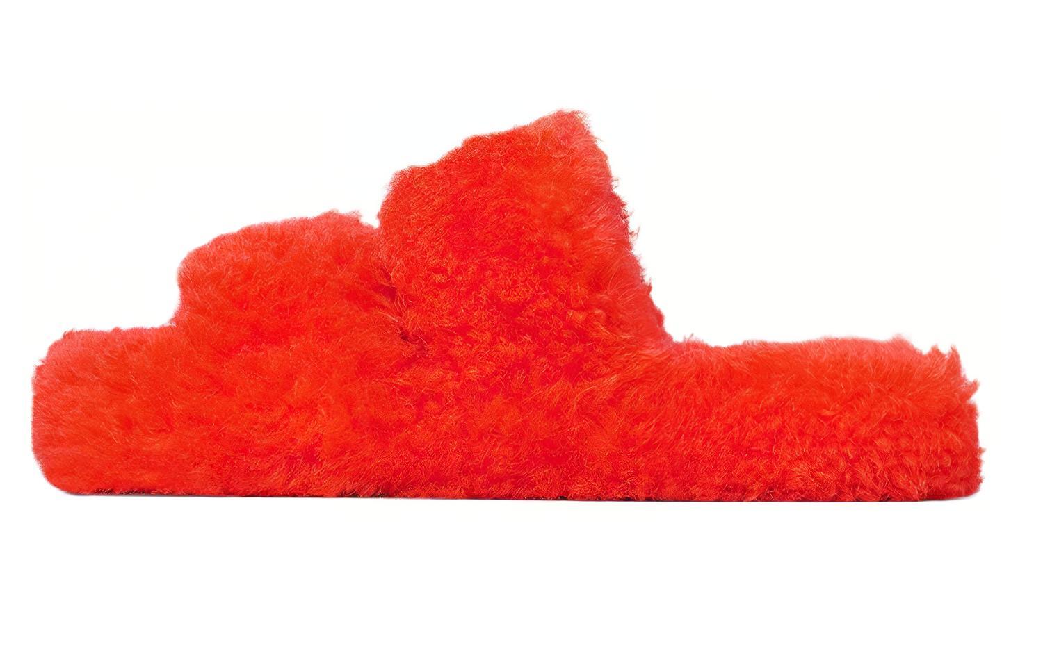 (Women) CELINE Triomphe 'Orange Wool Open Toe Slipper' 343553663C.20BQ