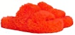 (Women) CELINE Triomphe 'Orange Wool Open Toe Slipper' 343553663C.20BQ
