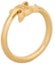 Order (W) セリーヌ トリオンフ アシンメトリック ゴールド ブラス 指輪 レディース用 - ゴールド 460PP6BRA-35OR