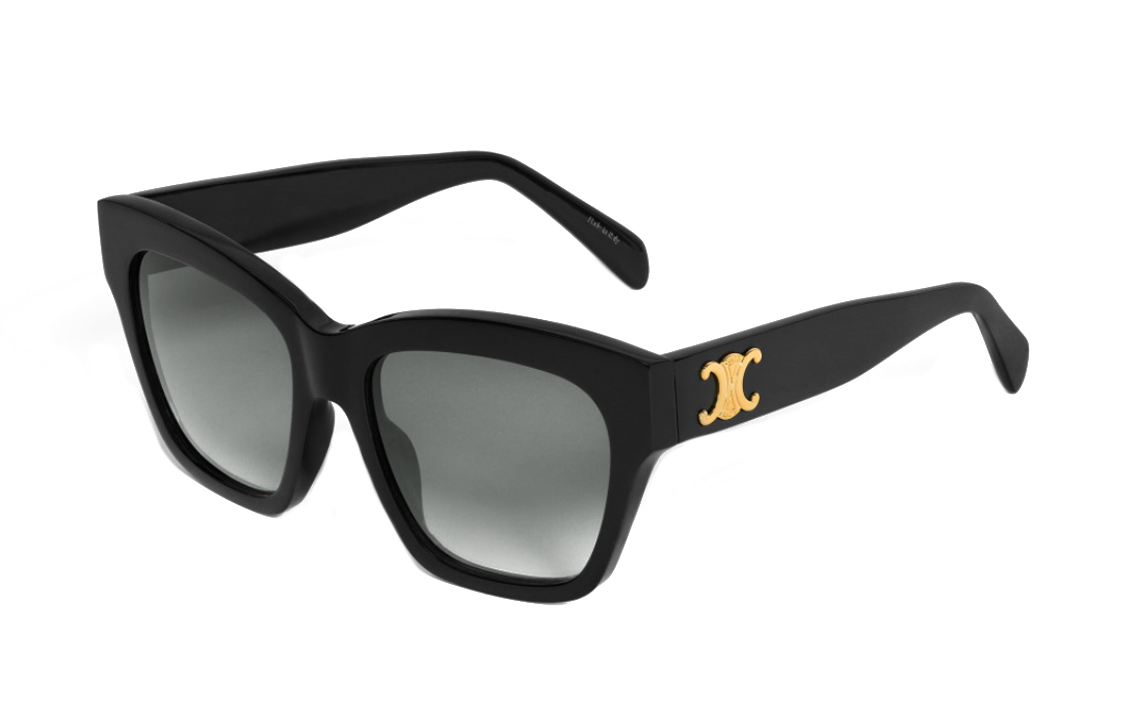 (Women) CELINE TRIOMPHE Black Square Acetate  Sunglasses with UV Protection. CL40253I-01F