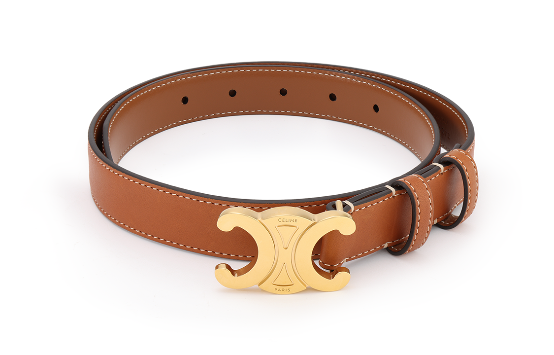 Lookbook (Women) CELINE Triomphe Calfskin Belt 2.5cm Smooth Leather Buckle 45AK93A78.04LU