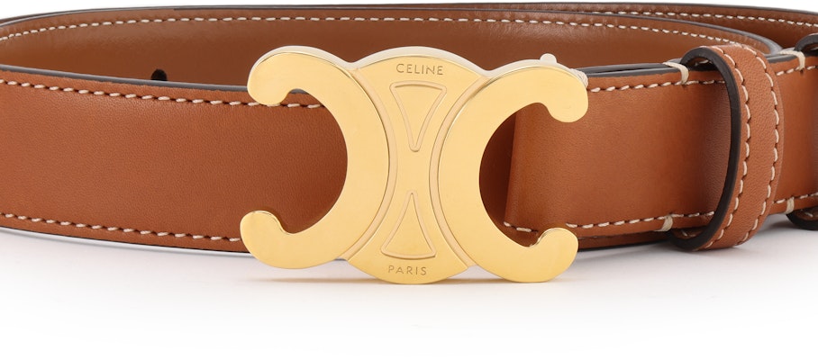(Women) CELINE Triomphe Calfskin Belt 2.5cm Smooth Leather Buckle 45AK93A78.04LU Shop (Women) CELINE Triomphe Calfskin Belt 2.5cm Smooth Leather Buckle 45AK93A78.04LU