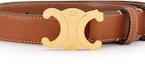 Shop (Women) CELINE Triomphe Calfskin Belt 2.5cm Smooth Leather Buckle 45AK93A78.04LU