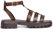 Order (W) Sandal Rata Celine Triomphe Cuir 'Brown Buckle' 352463778C.19DK