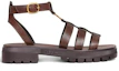 Order (W) Sandalia Plana CELINE Triomphe Cuir 'Hebilla Marrón'. 352463778C.19DK