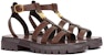 (W) Sandal Rata Celine Triomphe Cuir 'Brown Buckle' 352463778C.19DK