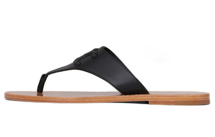 Buy (W) CELINE Sandal Datar Triomphe 'Kulit Hitam' 345743644C.38NO