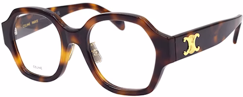 (Women) CELINE TRIOMPHE Geometric Eyeglasses CL50134F Tortoiseshell Optical Frame Women CL50134F-053 (Women) CELINE TRIOMPHE Geometric Eyeglasses CL50134F Tortoiseshell Optical Frame Women CL50134F-053
