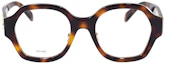 Lookbook (W) CELINE TRIOMPHE Kacamata Geometris CL50134F Bingkai Optical Wanita Tortoiseshell CL50134F-053