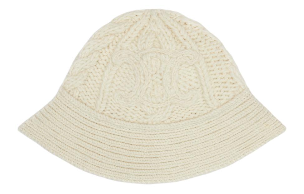 Order (Women) CELINE Triomphe Knit Wool Alpaca  Hat White 2AE7I286X01OW