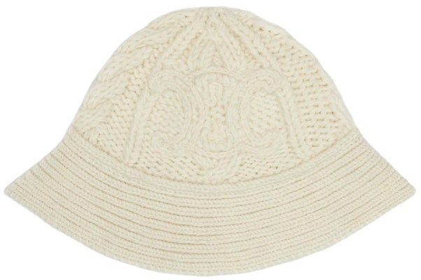 (Women) CELINE Triomphe Knit Wool Alpaca Hat White 2AE7I286X01OW Order (Women) CELINE Triomphe Knit Wool Alpaca Hat White 2AE7I286X01OW