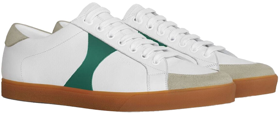 (Women) CELINE Triomphe Lace-Up Sneaker White Geeen 337993416C.01WE Lookbook (Women) CELINE Triomphe Lace-Up Sneaker White Geeen 337993416C.01WE