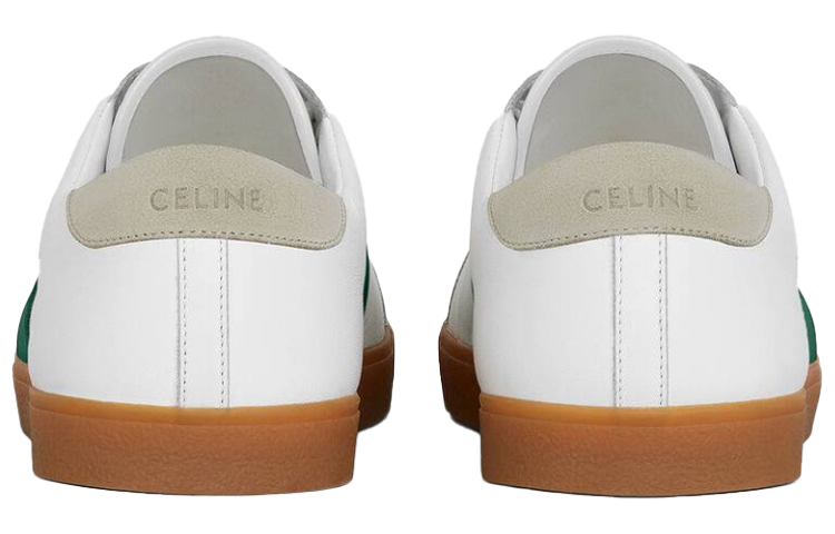 Shop (W) 셀린느 트리옹프 레이스업 스니커즈 화이트 그린 337993416C.01WE