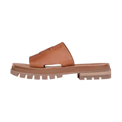 (W) CELINE Triomphe Leather Slipper 'Tan'