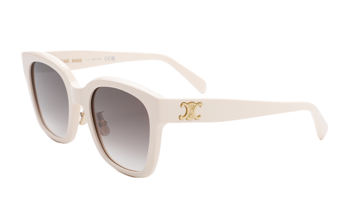 (Women) CELINE TRIOMPHE Logo Nude Pink White Irregular Frame  Sunglasses CL40222F-25K 圖 2