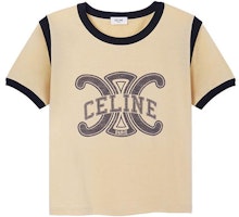 (Women) CELINE Triomphe Logo Print Yellow T-Shirt FW22. 2X58B671Q-11BJ (Women) CELINE Triomphe Logo Print Yellow T-Shirt FW22. 2X58B671Q-11BJ