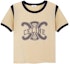 Buy (Women) CELINE Triomphe Logo Print Yellow T-Shirt FW22. 2X58B671Q-11BJ