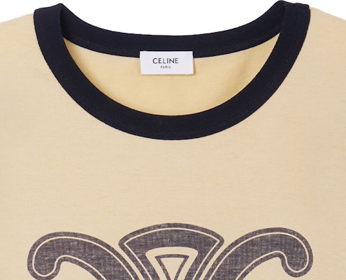 (Women) CELINE Triomphe Logo Print Yellow T-Shirt FW22. 2X58B671Q-11BJ Shop (Women) CELINE Triomphe Logo Print Yellow T-Shirt FW22. 2X58B671Q-11BJ