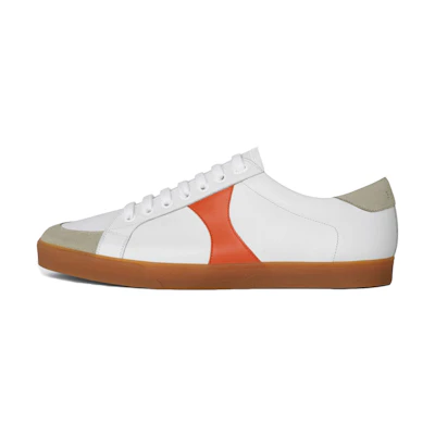 (W) CELINE Triomphe Low Top Lace-Up 'White Orange'