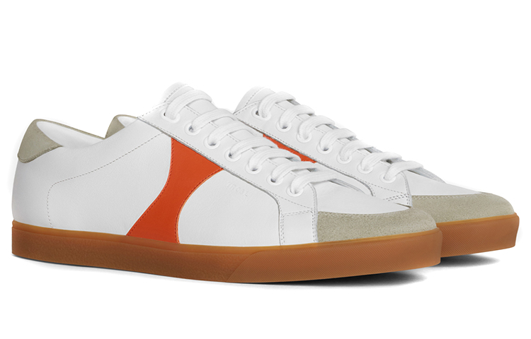 (W) CELINE Triomphe Low Top Lace-Up 'White Orange' 圖 3