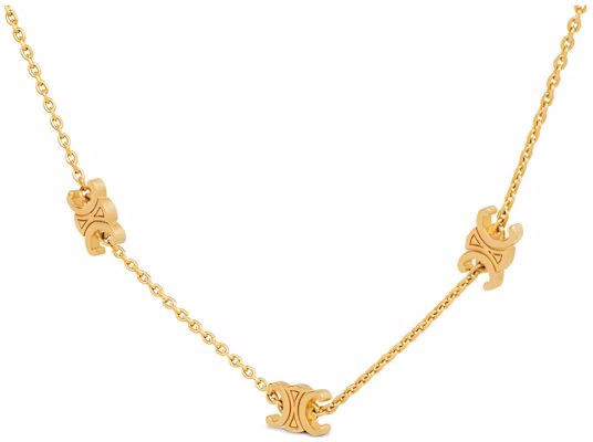 (Women) CELINE Triomphe Mini Polished Brass Necklace for Women. 460MS6BRA-35OR Buy (Women) CELINE Triomphe Mini Polished Brass Necklace for Women. 460MS6BRA-35OR