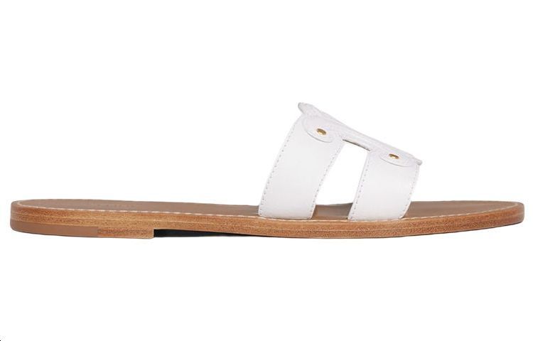 Order (W) CELINE Triomphe 'Sandal Putih Terbuka' 352413767C.01BC