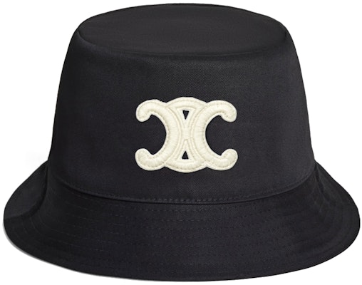 (Women) CELINE Triomphe Patch Cotton Bucket Hat Black. 2AUE5968P.38NO Order (Women) CELINE Triomphe Patch Cotton Bucket Hat Black. 2AUE5968P.38NO