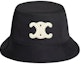 Order (Women) CELINE Triomphe Patch Cotton Bucket Hat Black. 2AUE5968P.38NO