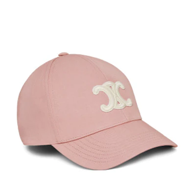 (Women) CELINE Triomphe Pink Cotton Baseball Cap for Women. 2AUT6969P-25PY