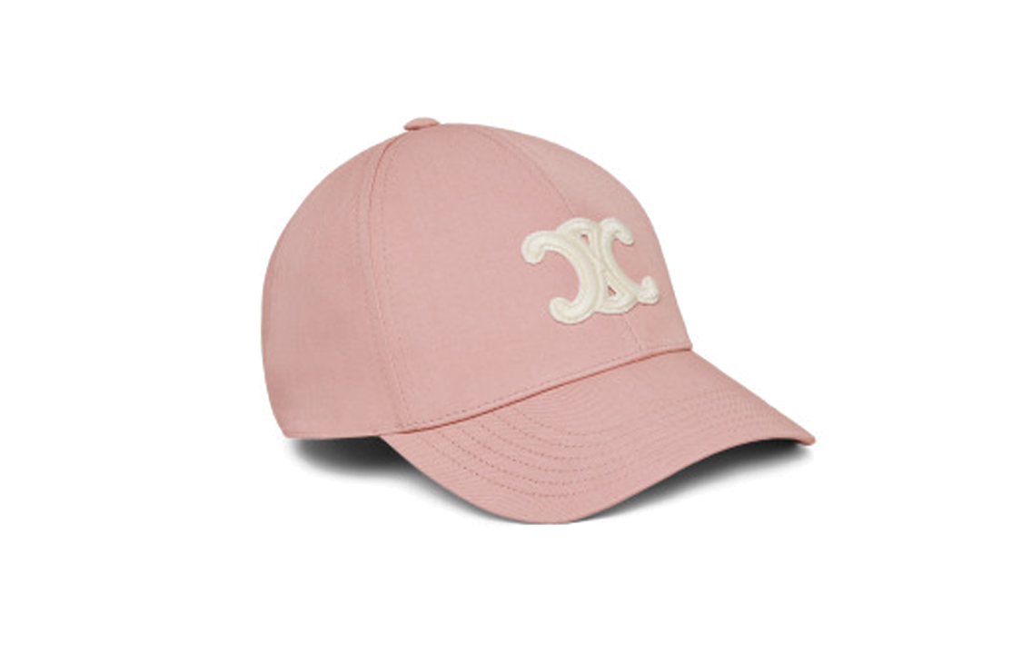 Order (Women) CELINE Triomphe Pink Cotton Baseball Cap for Women. 2AUT6969P-25PY