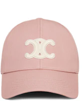 Lookbook (Women) CELINE Triomphe Pink Cotton Baseball Cap for Women. 2AUT6969P-25PY